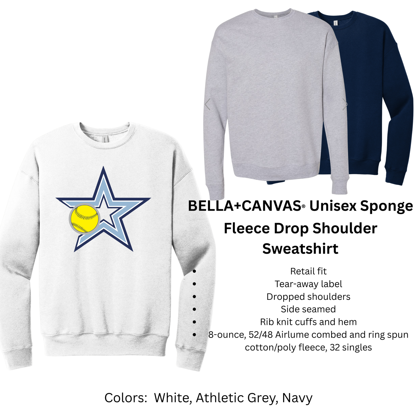 Stars Elite Softball - Bella Canvas Long Sleeve