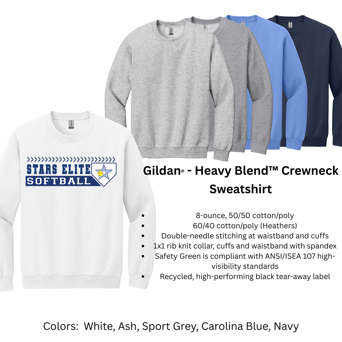 Stars Elite Softball - Gildan Sweatshirt