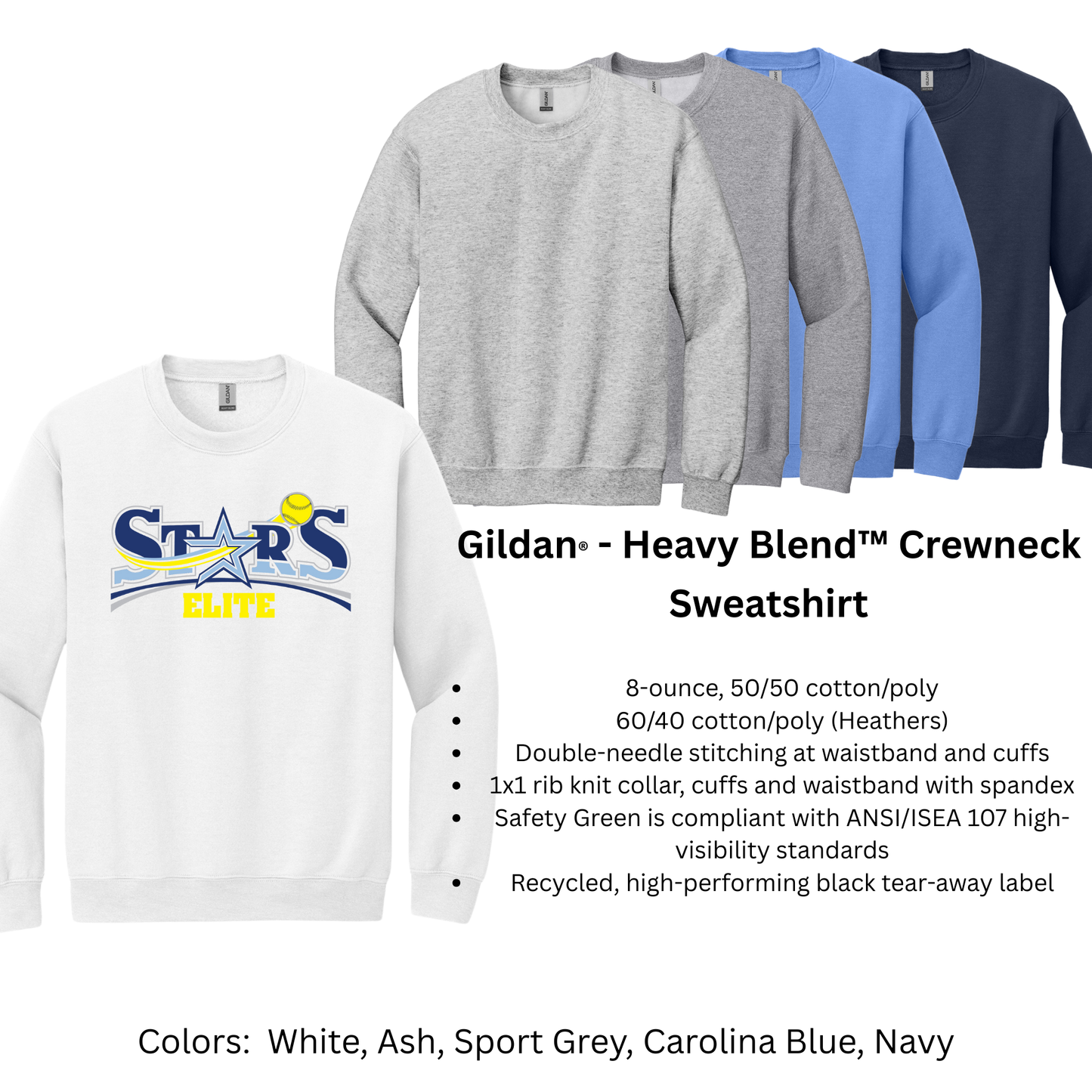 Stars Elite Softball - Gildan Sweatshirt
