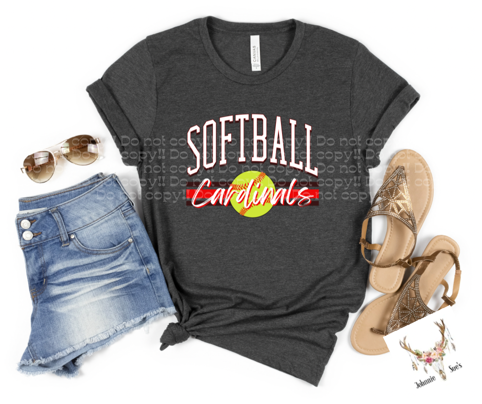 Team Spirit: Curved Softball Cardinals