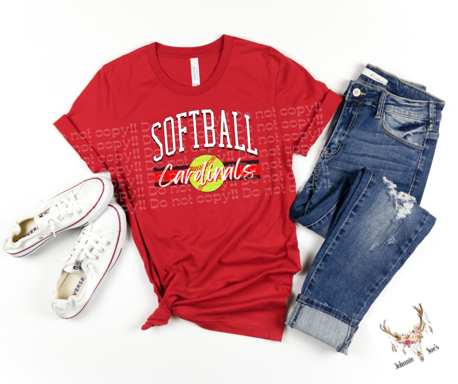 Team Spirit: Curved Softball Cardinals
