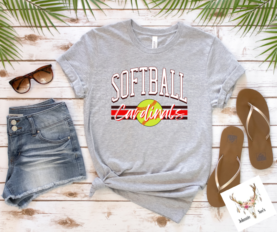 Team Spirit: Curved Softball Cardinals