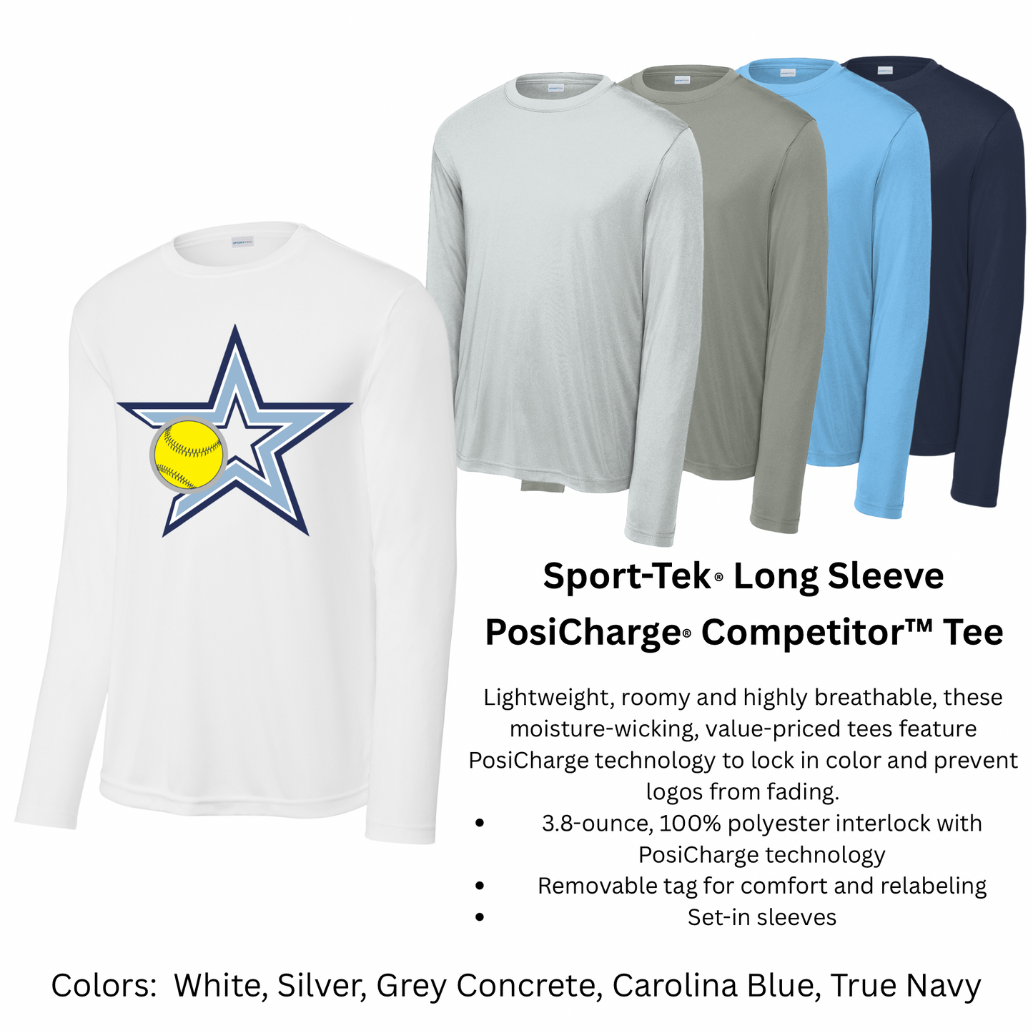 Stars Elite Softball - Sport-Tek Long Sleeve