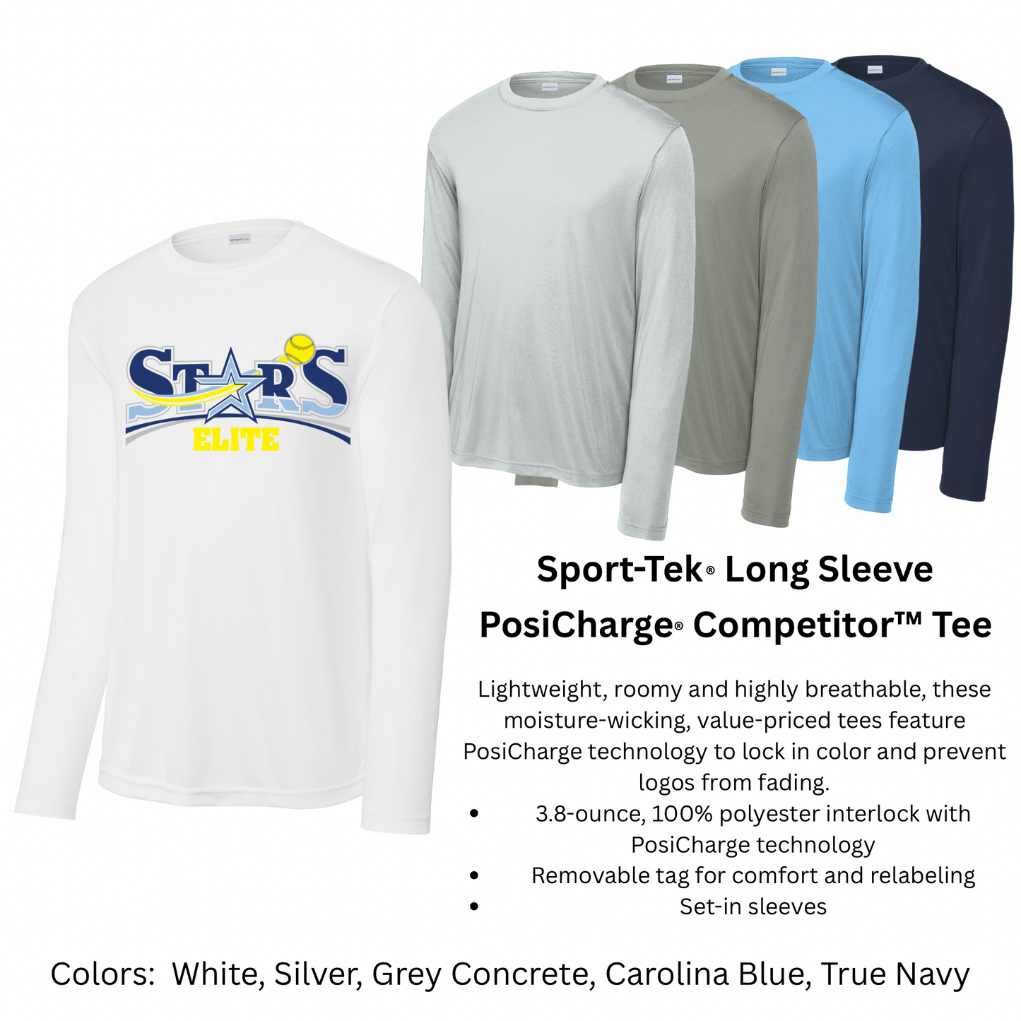 Stars Elite Softball - Sport-Tek Long Sleeve