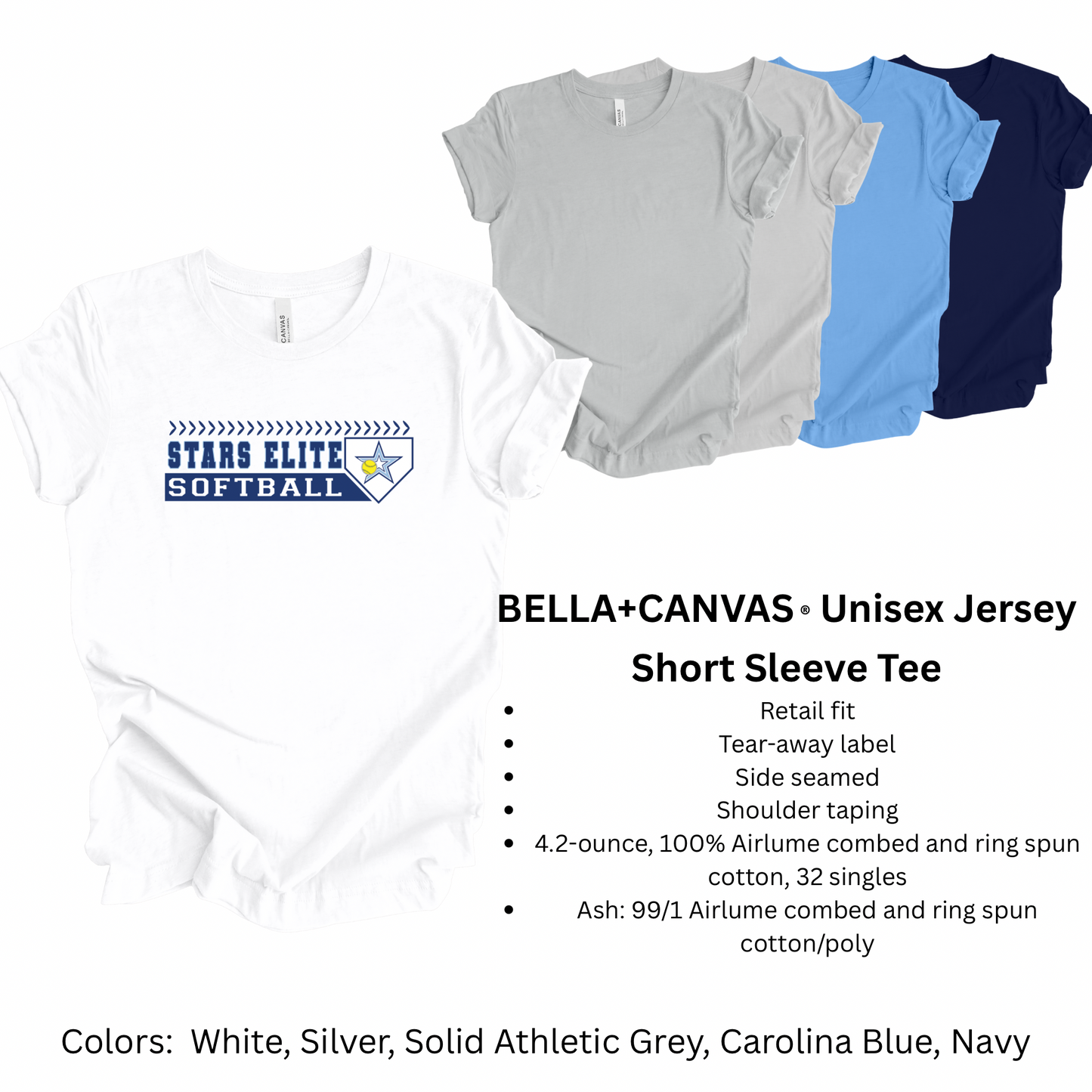 Stars Elite Softball - Bella Canvas TShirt