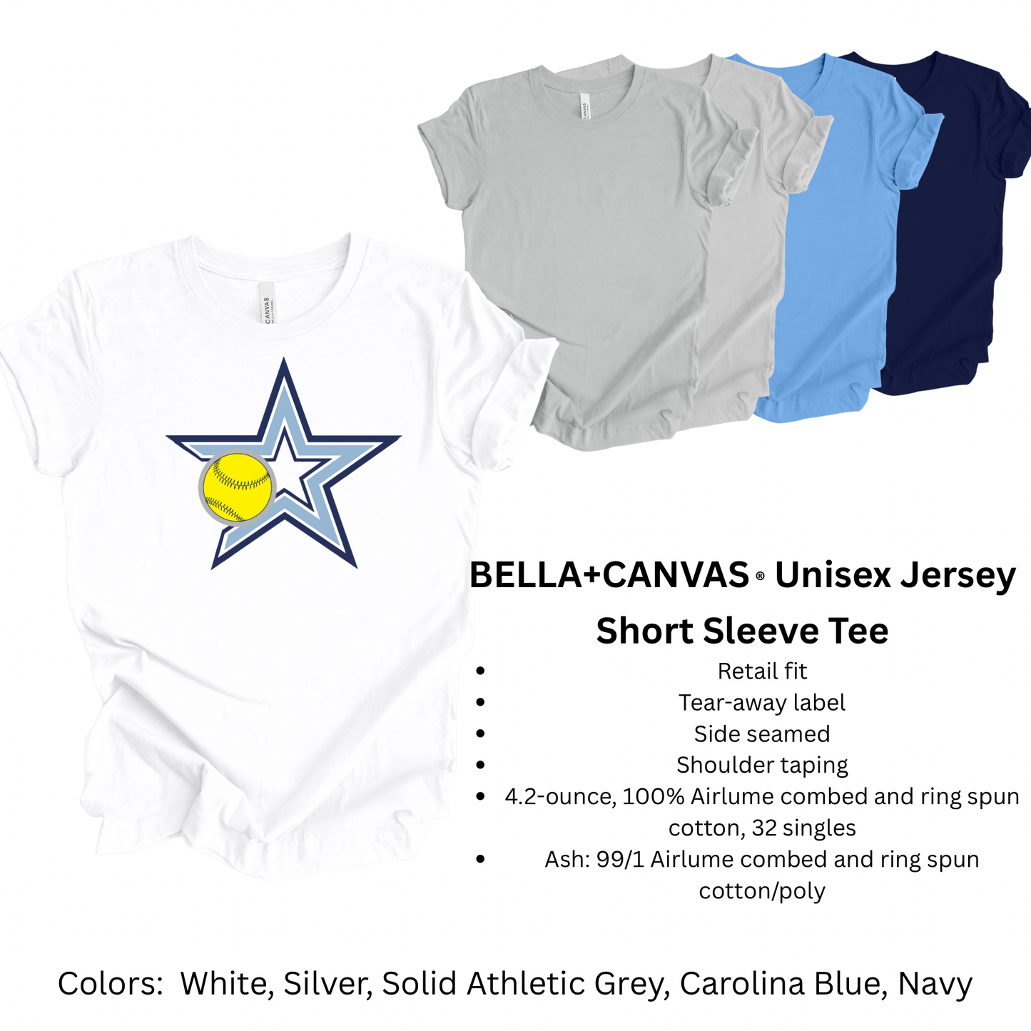 Stars Elite Softball - Bella Canvas TShirt