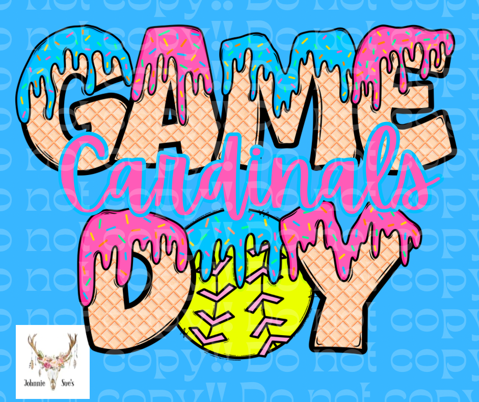 Team Spirit: Cardinals Game Day Drip - Softball