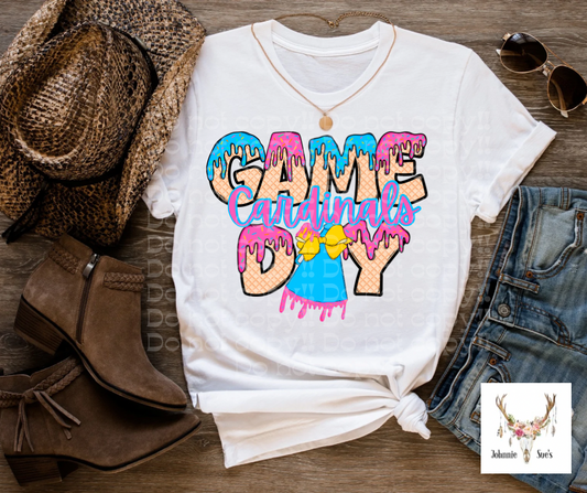 Team Spirit: Cardinals Game Day Drip - Cheer