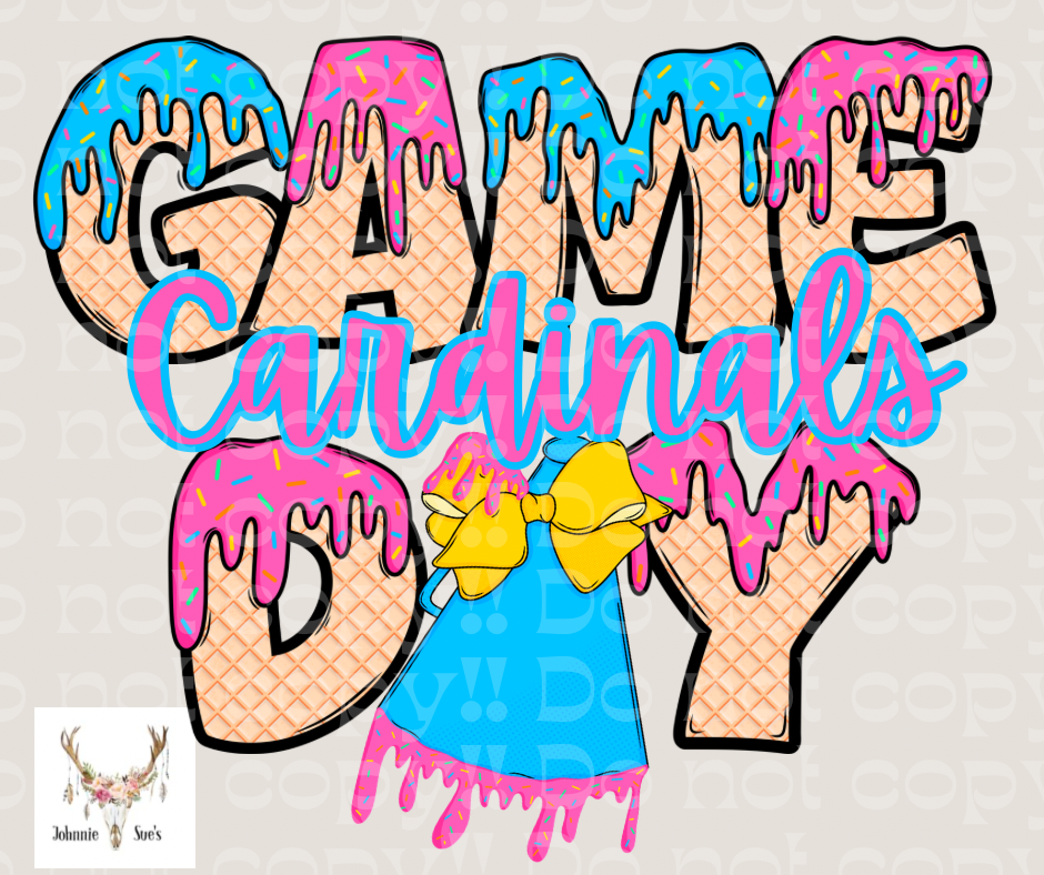 Team Spirit: Cardinals Game Day Drip - Cheer