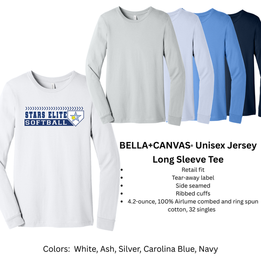 Stars Elite Softball - Bella Canvas Long Sleeve