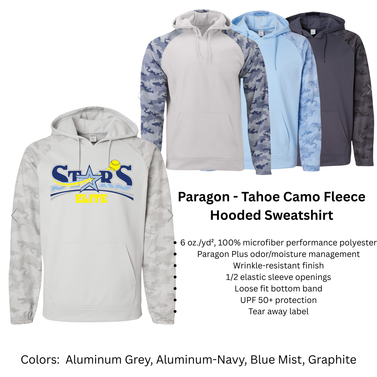 Stars Elite Softball - Paragon Hooded Sweatshirt