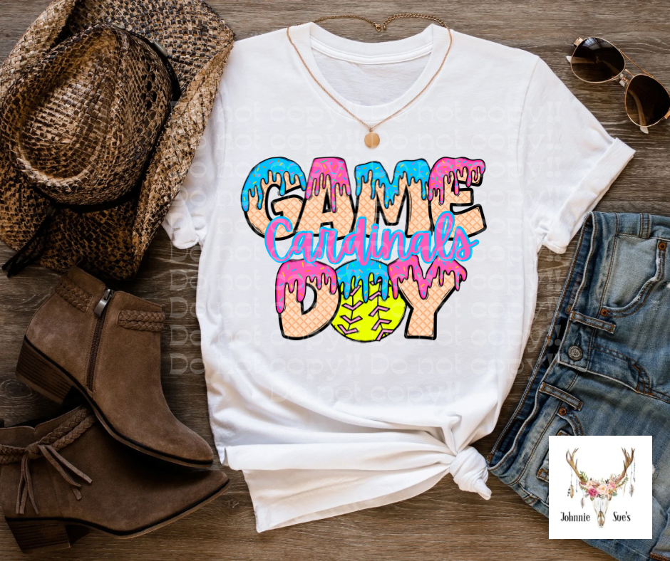 Team Spirit: Cardinals Game Day Drip - Softball