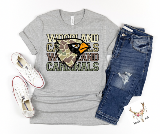 Team Spirit: Woodland Cardinals - Camo Head