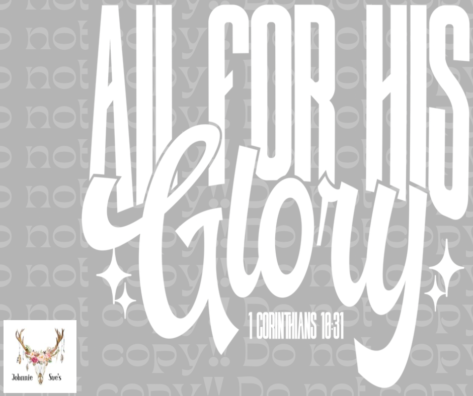 PreOrder: All For His Glory