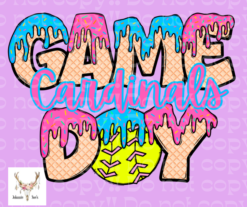 Team Spirit: Cardinals Game Day Drip - Softball