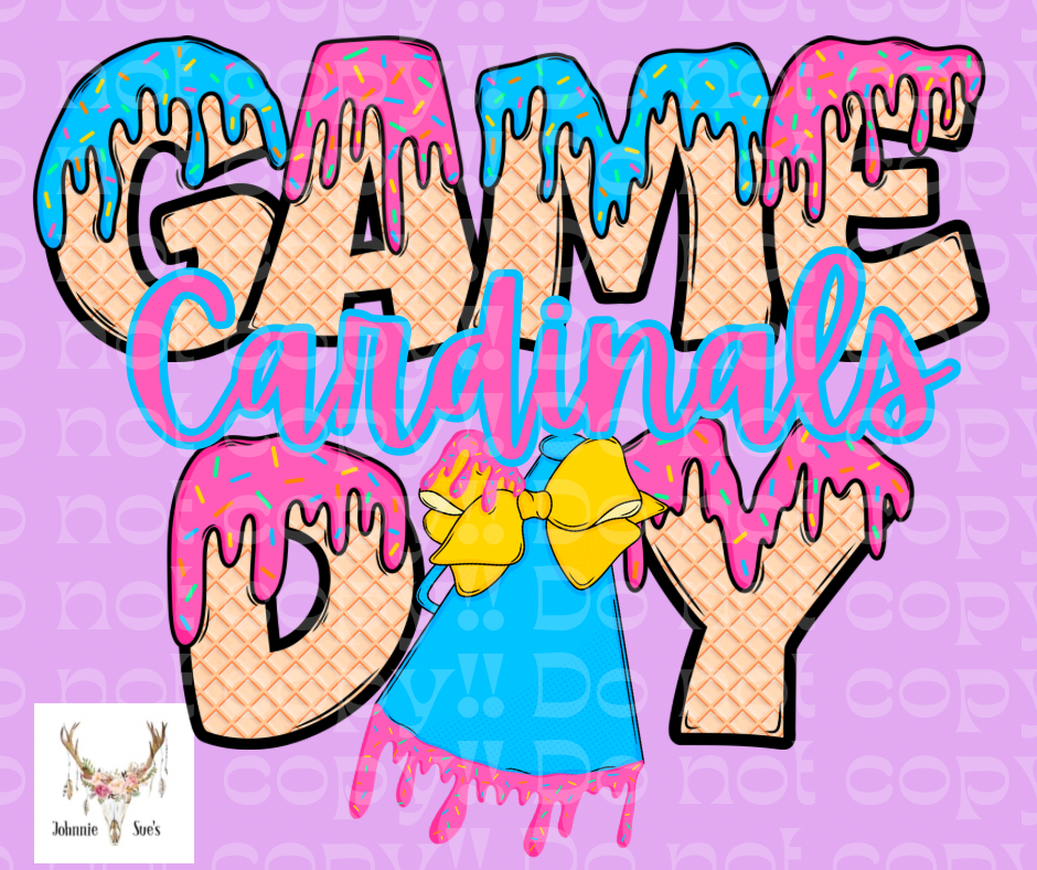 Team Spirit: Cardinals Game Day Drip - Cheer