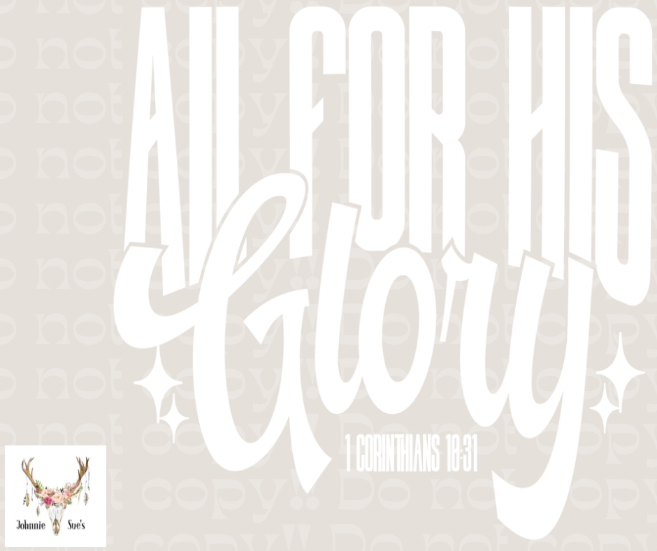 PreOrder: All For His Glory