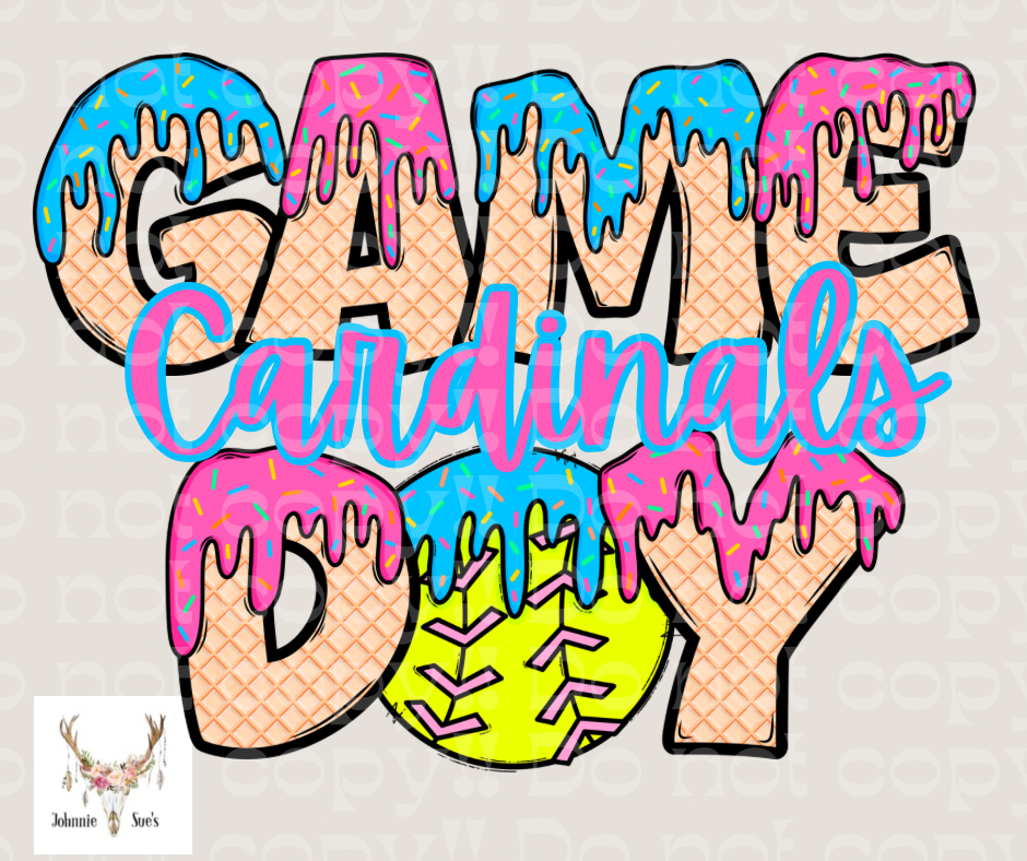 Team Spirit: Cardinals Game Day Drip - Softball