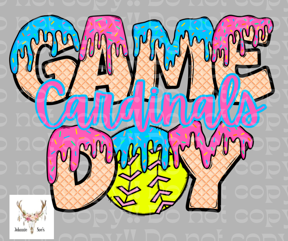 Team Spirit: Cardinals Game Day Drip - Softball