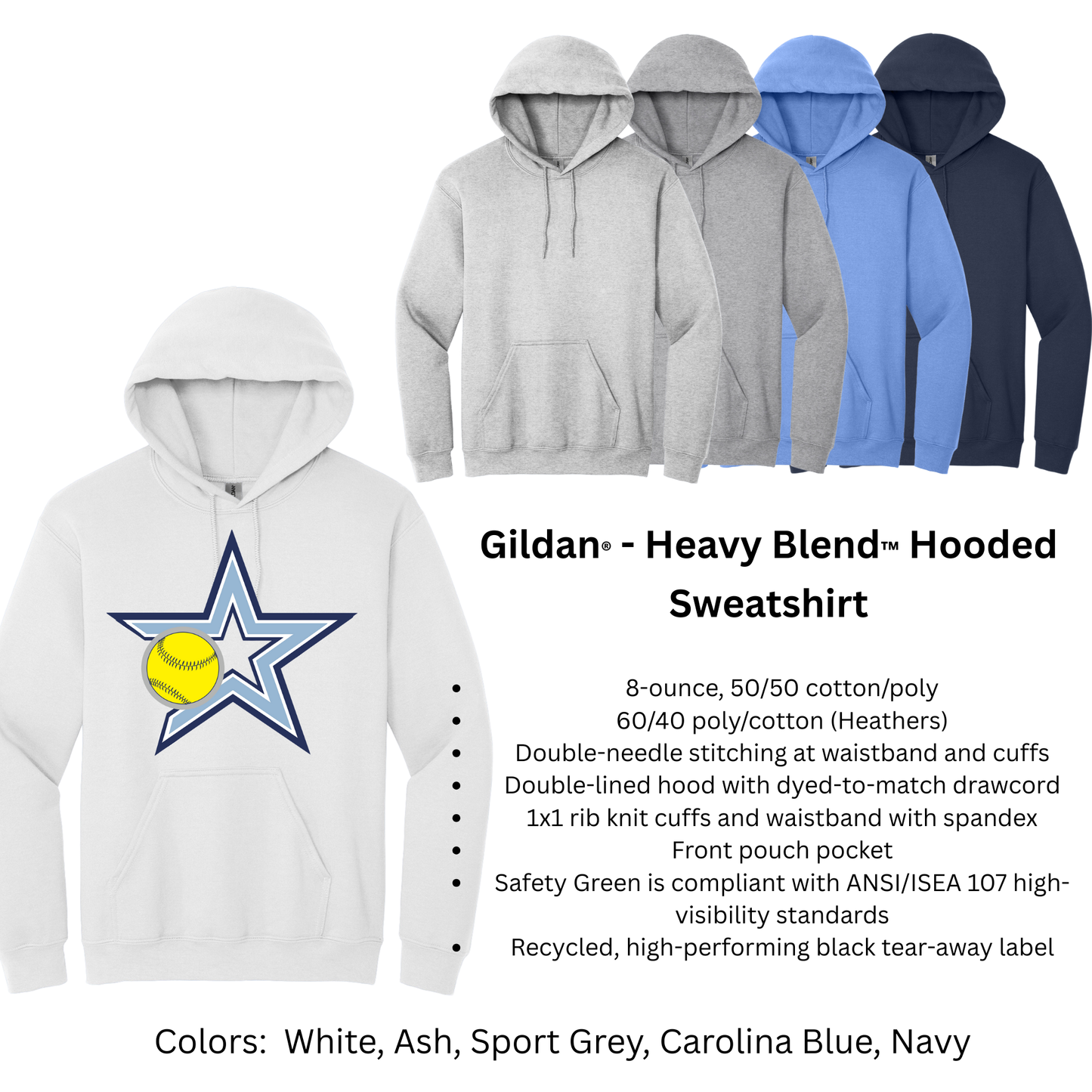 Stars Elite Softball - Gildan Hoodie