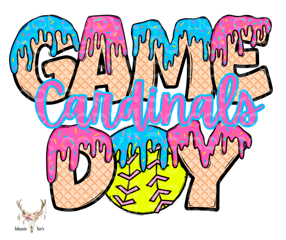 Team Spirit: Cardinals Game Day Drip - Softball