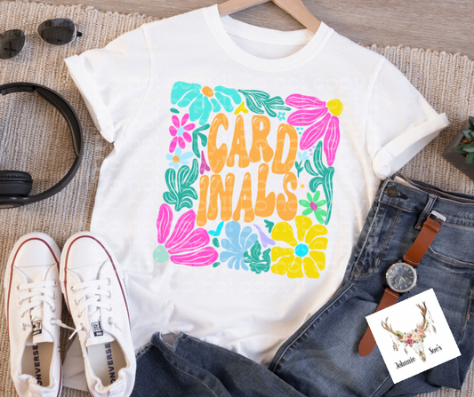 Team Spirit: Bright Flowers Cardinals
