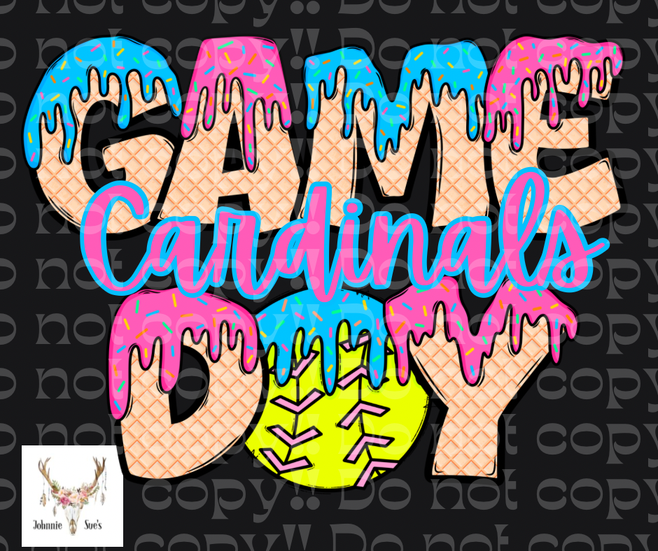 Team Spirit: Cardinals Game Day Drip - Softball