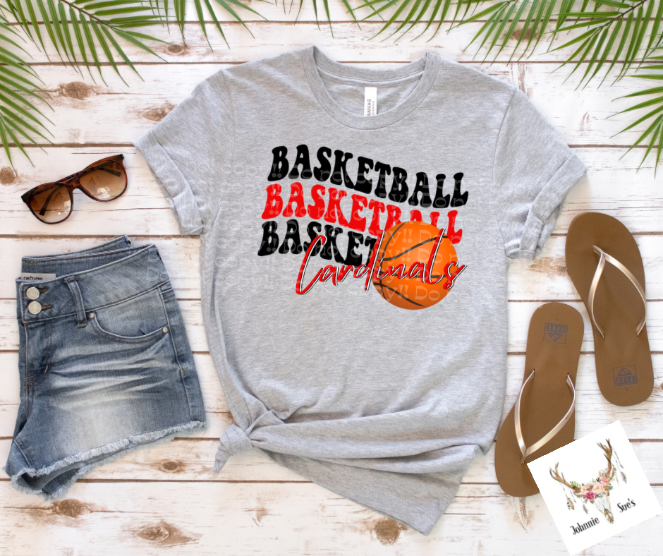 Team Spirit: Wavy Basketball Cardinals