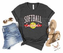 Load image into Gallery viewer, Team Spirit: Curved Softball Cardinals
