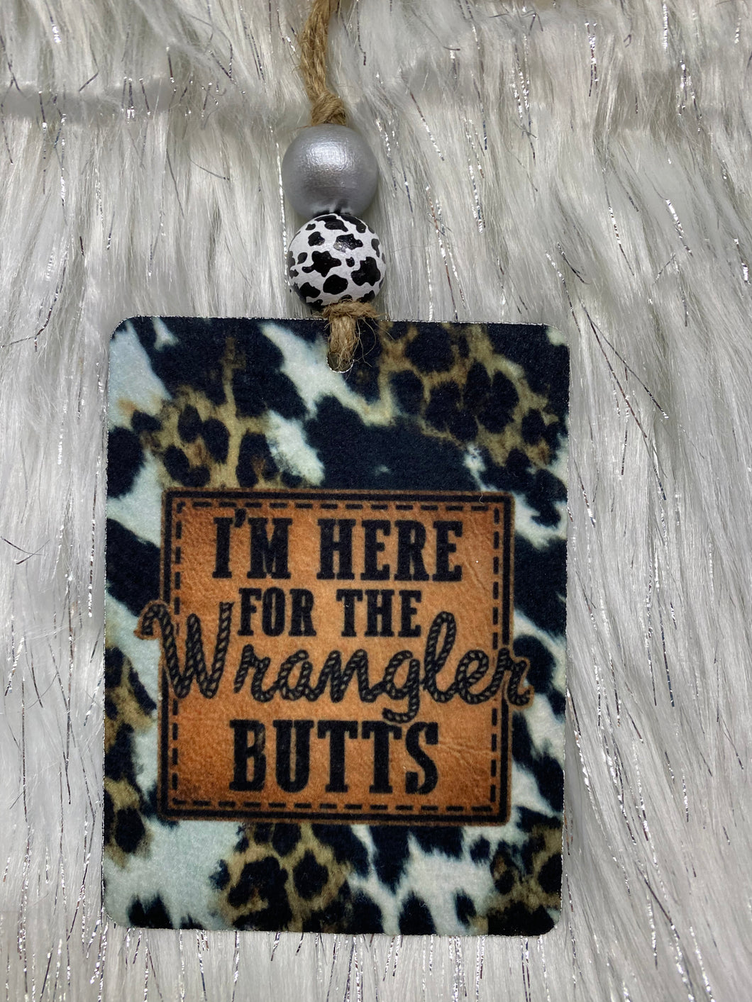 Unscented Cow Print (Here for the butts) Air Freshener